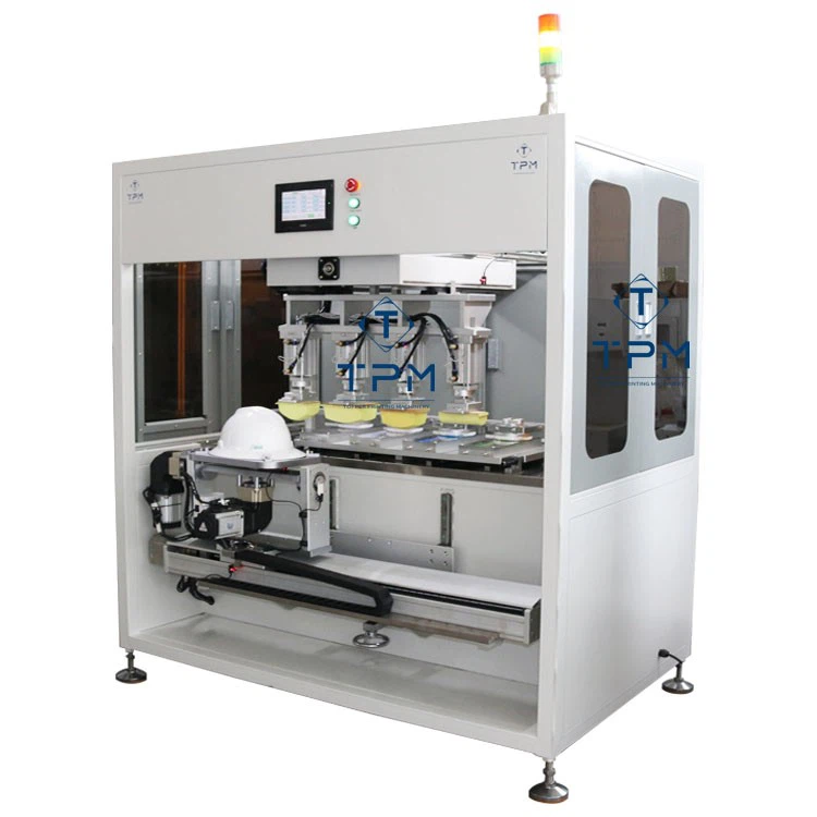 Safety Helmet Pad Printing Machine With Pad Cleaning Device